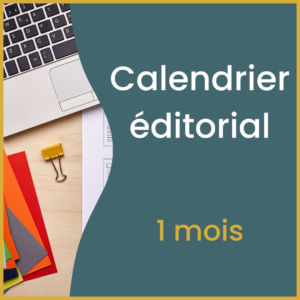 calendrier éditorial - 1 mois